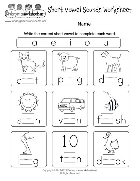 Printable Phonics Worksheets