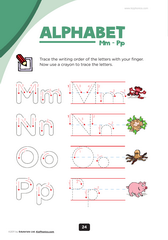 Preschool Phonics Worksheets, Letters of the Alphabet, Handwriting