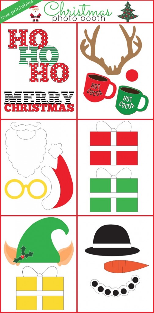 Christmas Photo Booth Props - Free Printable Christmas Photo Props