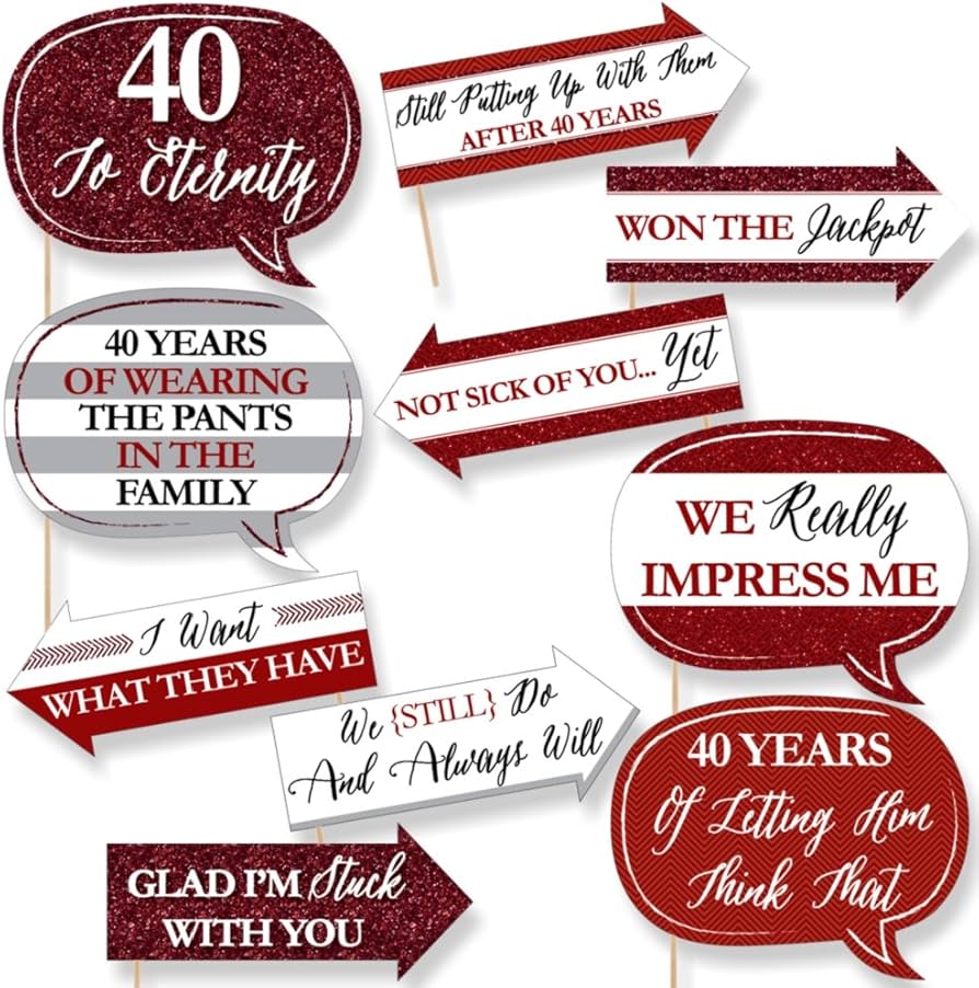 photo booth props printable anniversary