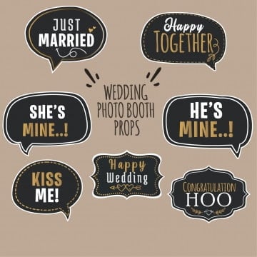 photo booth props printable pdf wedding
