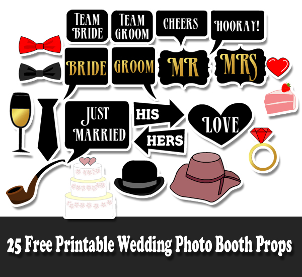 photo booth props printable pdf wedding