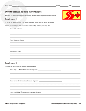 photography merit badge worksheet
