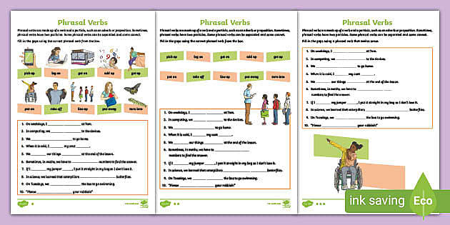 phrasal verbs worksheet