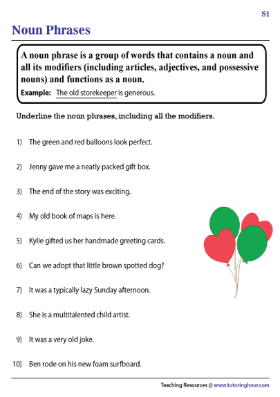 phrases worksheet