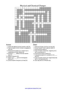 Physical And Chemical Changes Worksheet for 6th - 9th Grade ...