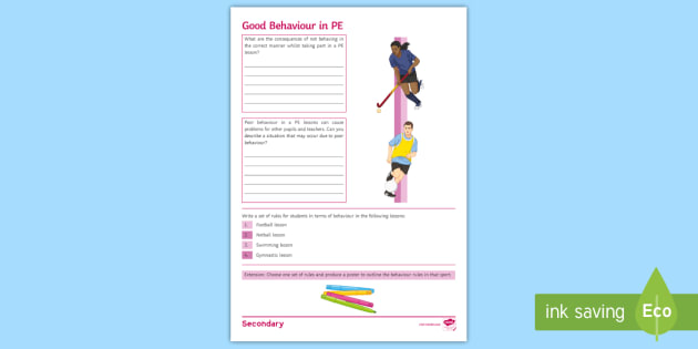 physical education worksheet