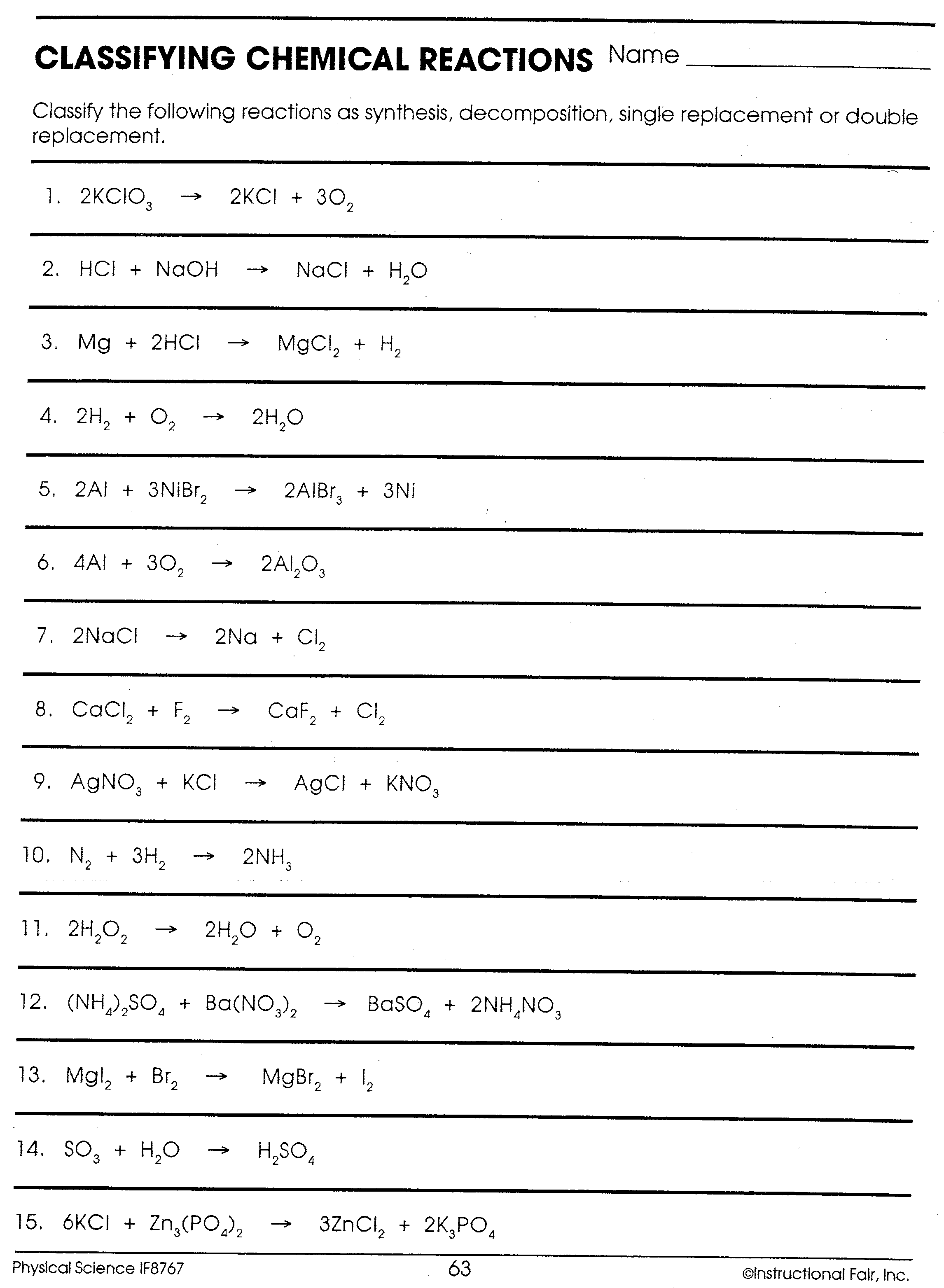 physical science if8767 worksheet answers