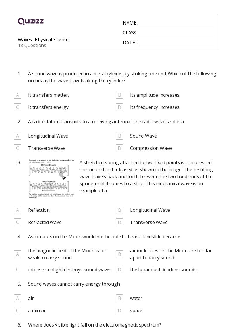 50+ Physical Science worksheets for 9th Grade on Quizizz | Free ...
