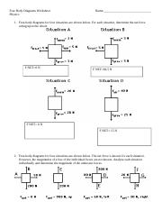 physics free body diagram worksheet