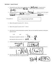 physics fundamentals worksheet speed of sound answers