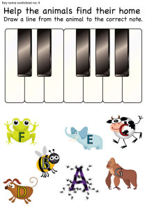 piano worksheet for preschoolers