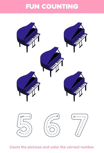 Premium Vector | Education game for children count the pictures ...