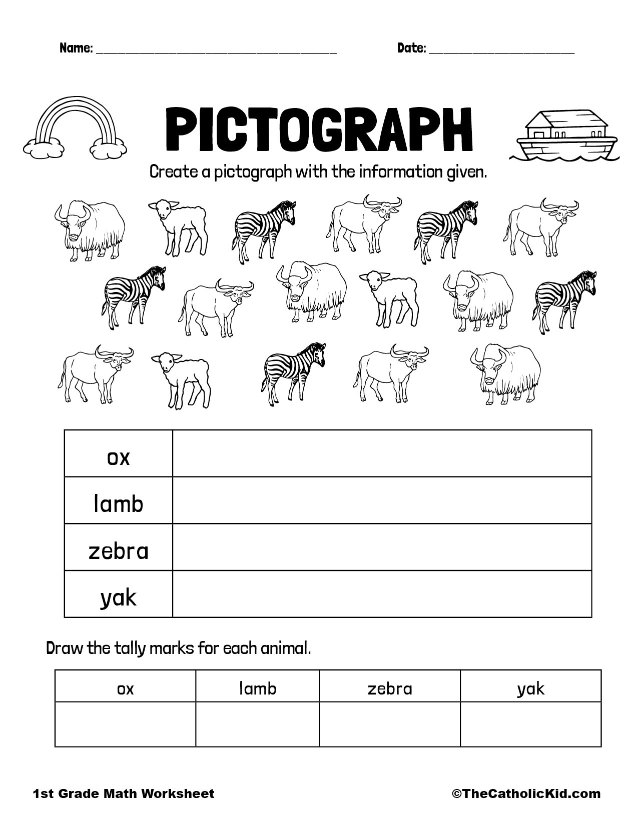 pictograph worksheet for kindergarten