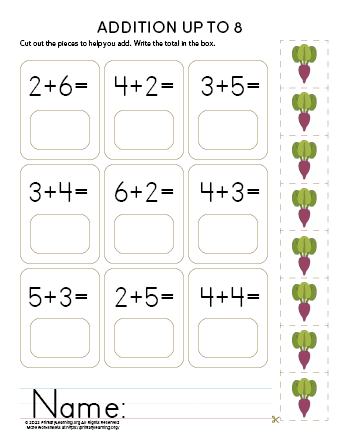 picture addition worksheet up to