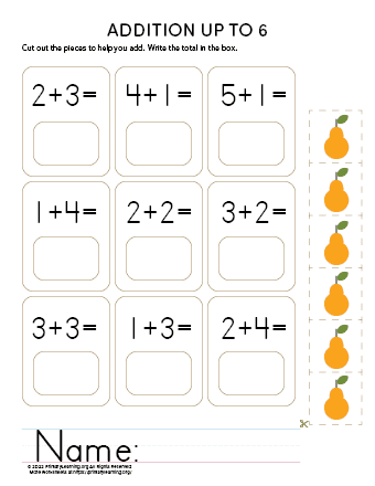 picture addition worksheet up to