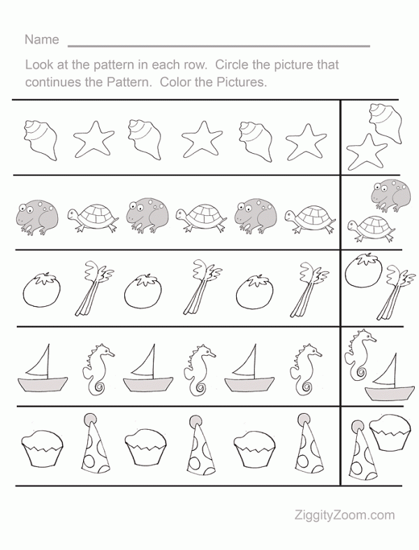Pattern Sequence Worksheet -