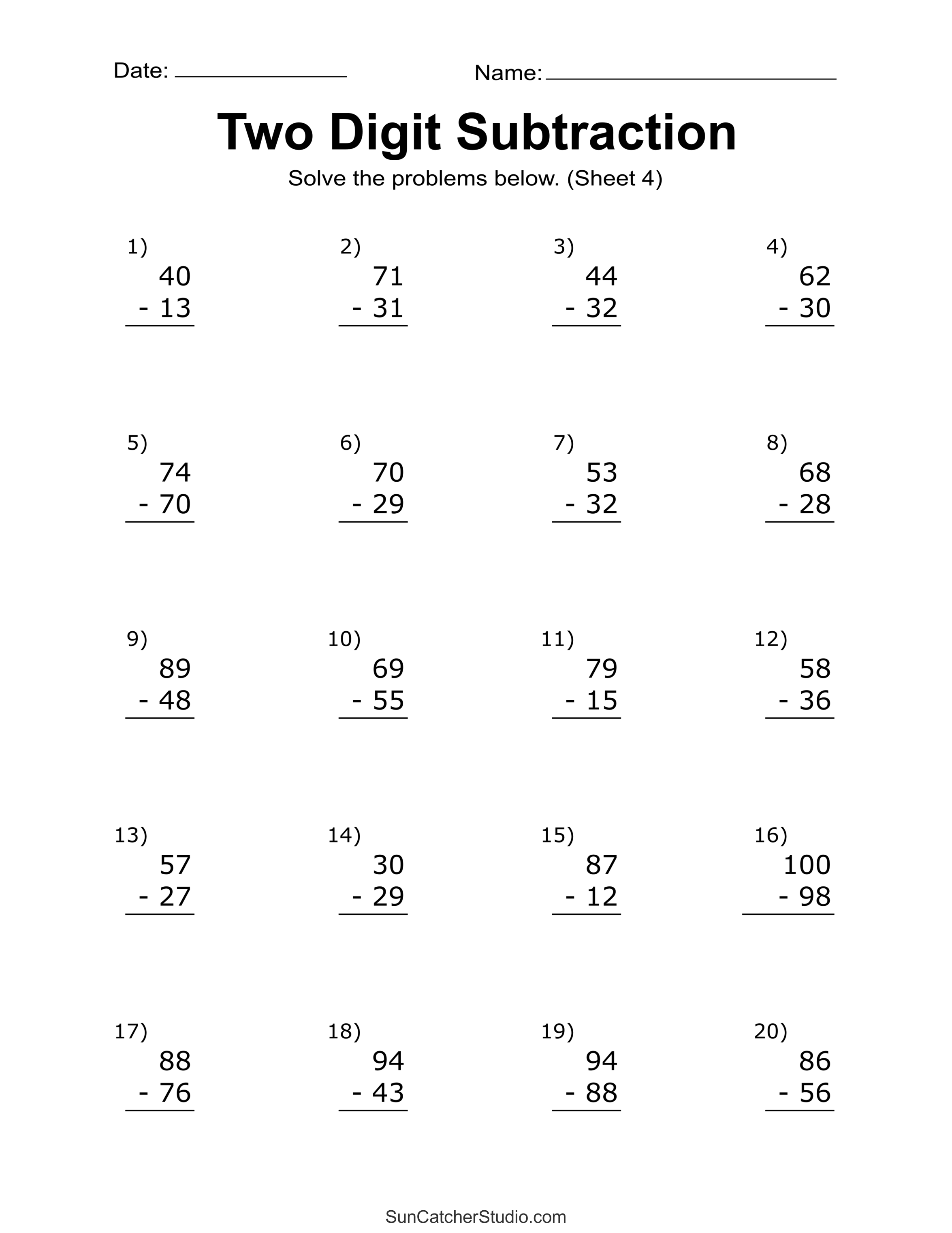 picture subtraction worksheet