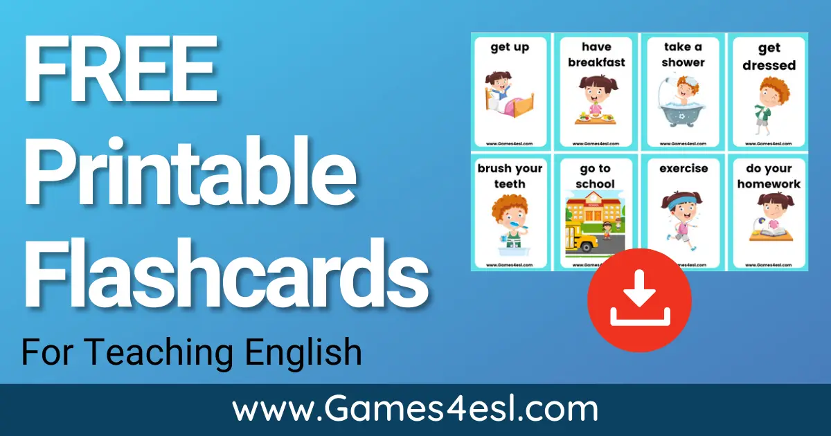 Free Printable Flashcards For Teaching English | Games4esl