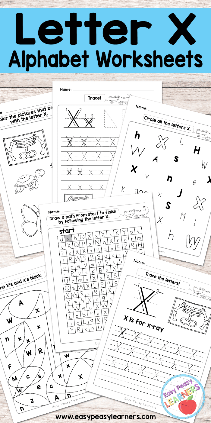 pictures that start with letter x worksheet