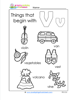pictures that start with the letter v