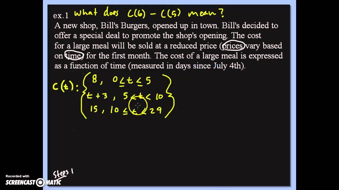 piecewise functions word problems worksheet