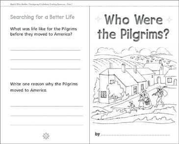 Pilgrim Worksheets, Coloring Pages, Printable Packets, Activities ...