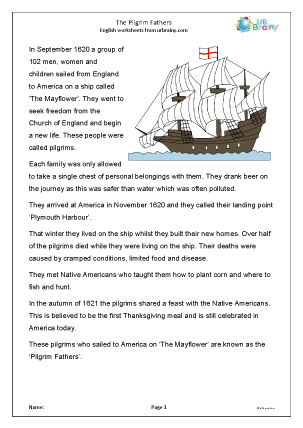 The Pilgrim Fathers - Events in History by URBrainy.com