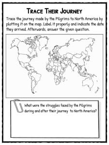 Pilgrim Worksheets, Facts, Information &  History For Kids