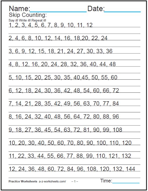 70+ Fun Multiplication Worksheets ⭐ Charts, Flash Cards