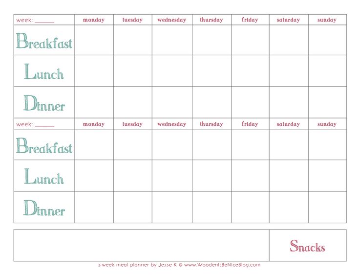 pinterest printable meal planner