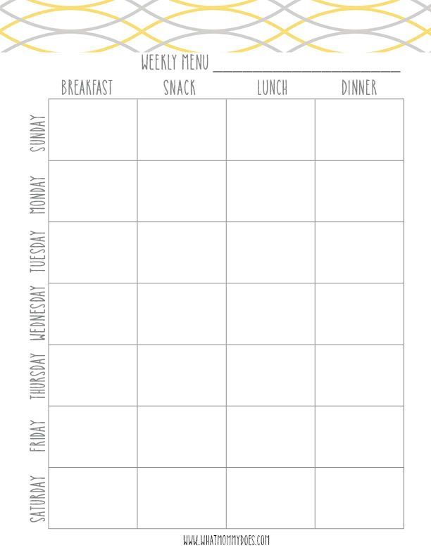 pinterest printable meal planner