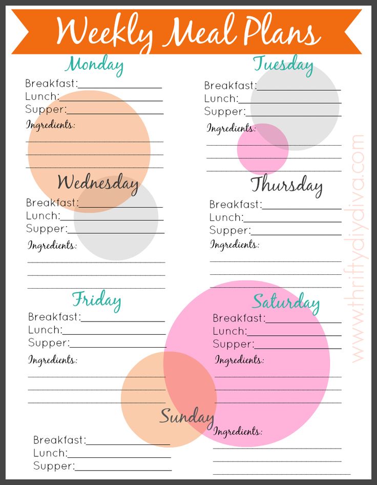 pinterest printable meal planner
