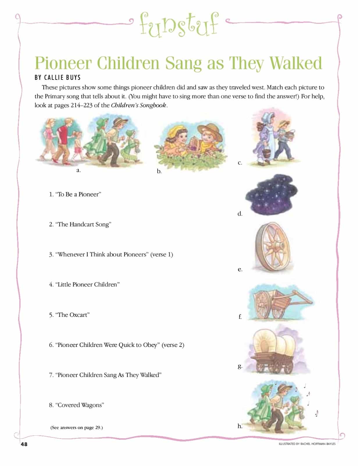 pioneer worksheet