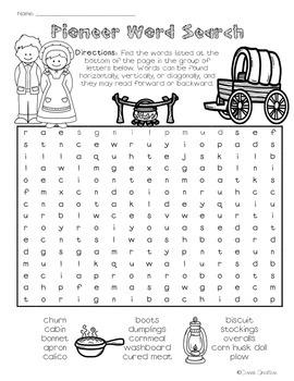 pioneers worksheet