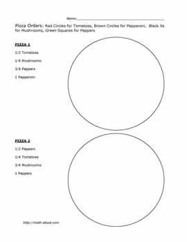 Teach Math With Pizza Fraction Worksheets