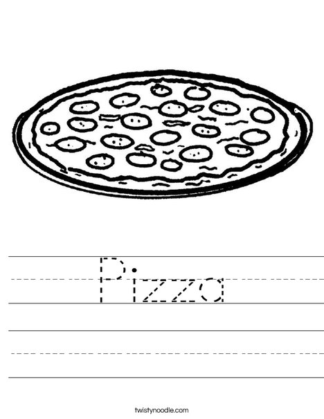 Pizza Worksheet - Twisty Noodle