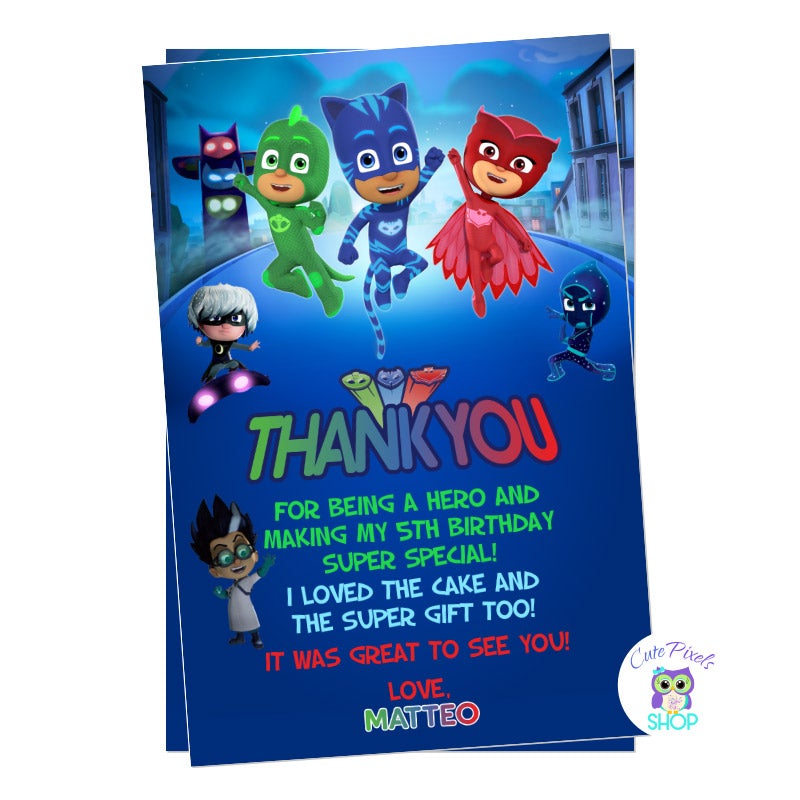pj mask thank you tags printable