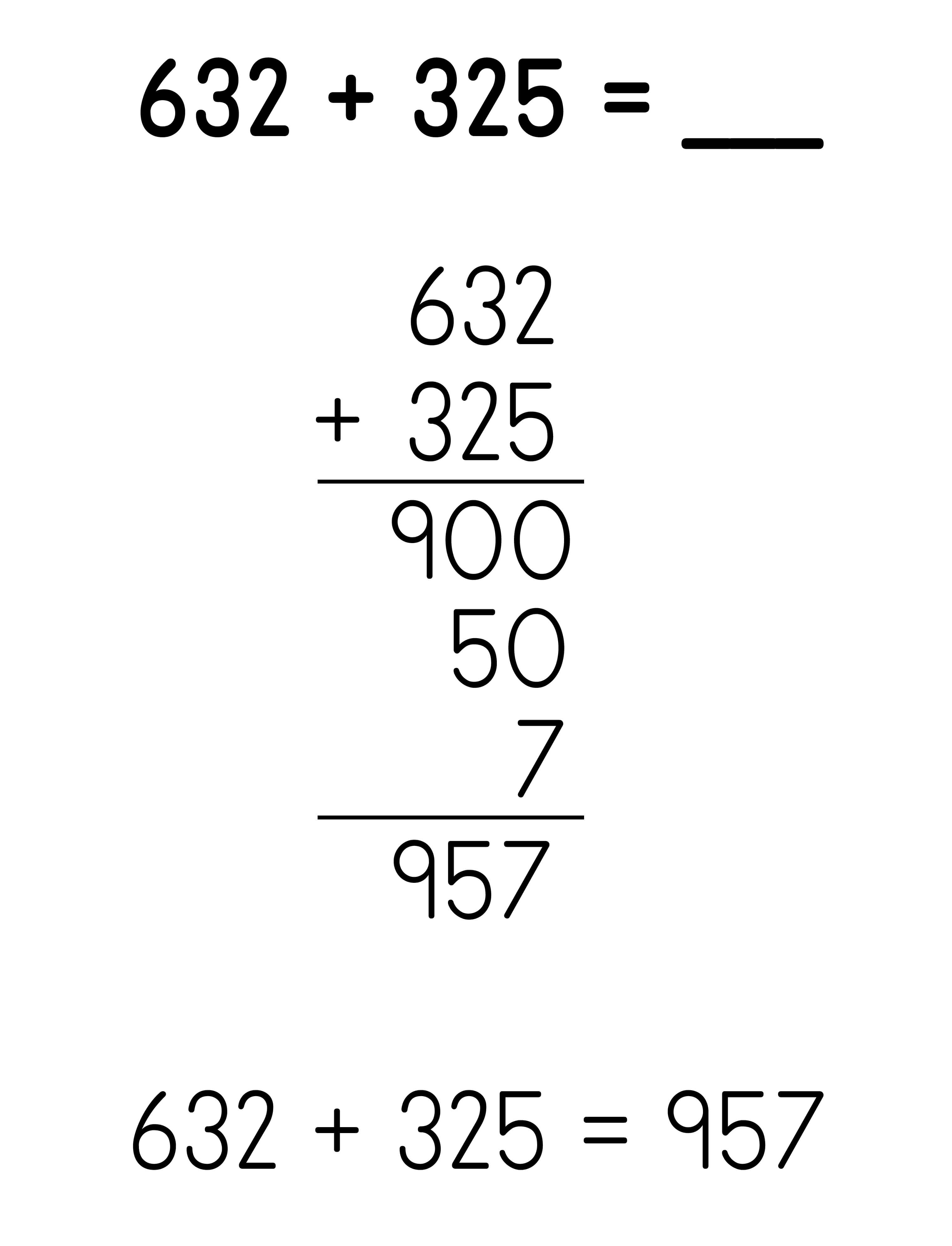 place value 2nd grade addition