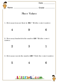 Place Value Worksheets, Activity Sheets for Kids, Math Worksheets ...