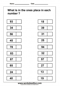 Numbers - Place Value / FREE Printable Worksheets - Worksheetfun