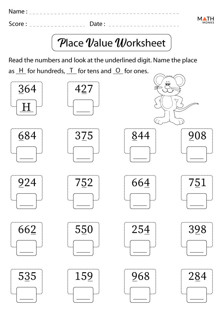 Place Value Worksheets 3rd Grade with Answer Key Worksheets Library