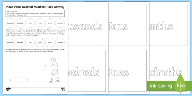place value in decimals worksheet
