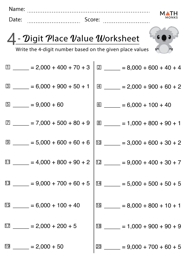 place value pattern worksheet
