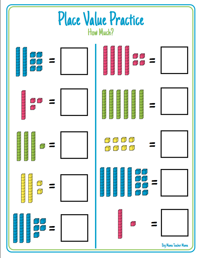 Teacher Mama: FREE Place Value Printable {After School Linky ...
