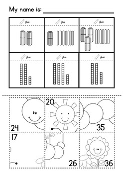 Place Value Puzzle Cut &  Paste Worksheets by From the Pond worksheets library