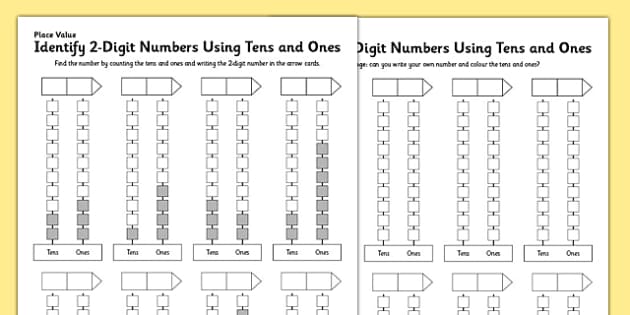 KS1 Maths Place Value Identify 2-Digit Numbers Using Tens and Ones ...
