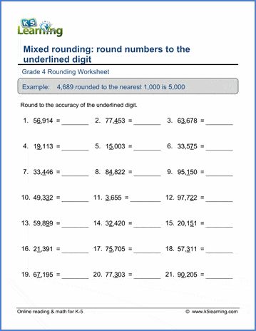 Grade 4 Place Value &  Rounding Worksheets | Worsheets library