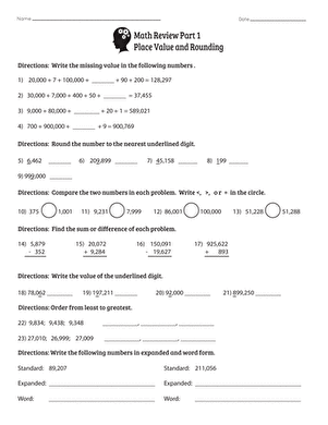 place value rounding worksheet 4th