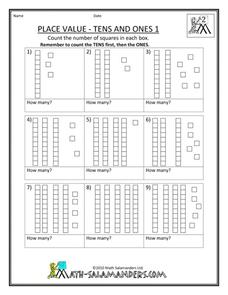 place value tens and ones worksheet